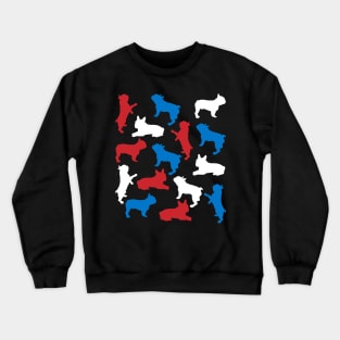 Patriotic French Bulldogs Dog America Flag 4Th Of July Crewneck Sweatshirt